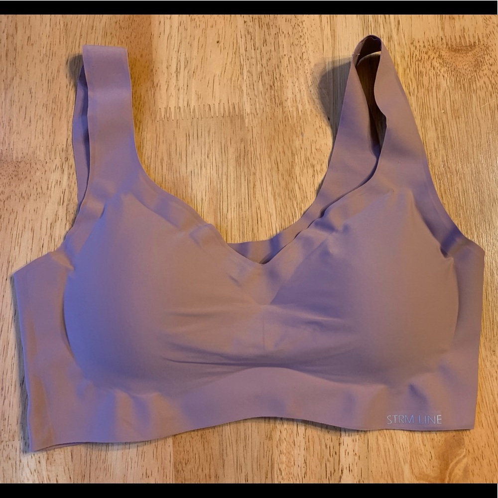 🎀 STRM LINE Intimates Mauve Rose Pink BRA M Lounge Sport Removable Cup Wireless